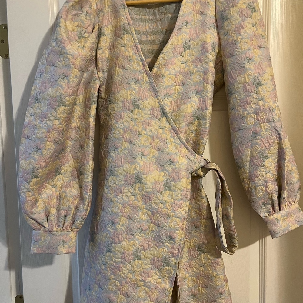 PIECES ls wrap dress size xs